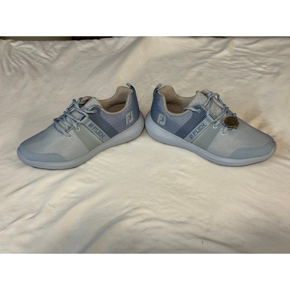 FootJoy Flex Womens Golf Shoes Light Blue Spikeless Mesh 95756 Size 6.5 M - Picture 4 of 7